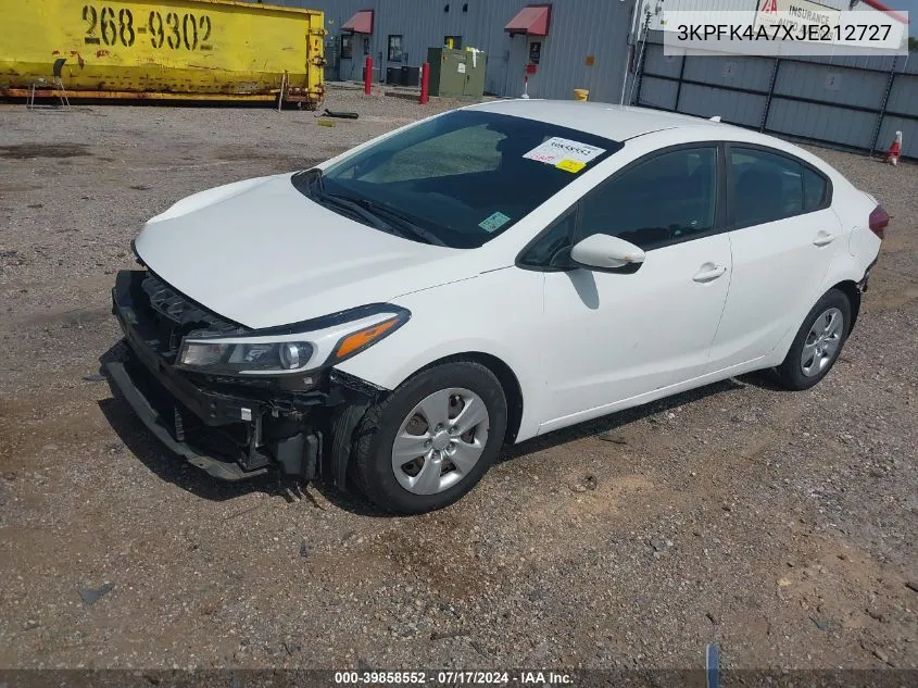 2018 Kia Forte Lx VIN: 3KPFK4A7XJE212727 Lot: 39858552