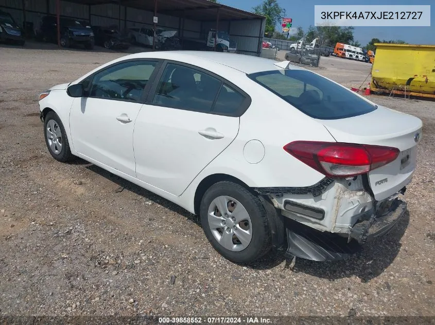 2018 Kia Forte Lx VIN: 3KPFK4A7XJE212727 Lot: 39858552