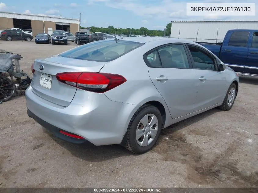 2018 Kia Forte Lx VIN: 3KPFK4A72JE176130 Lot: 39923624