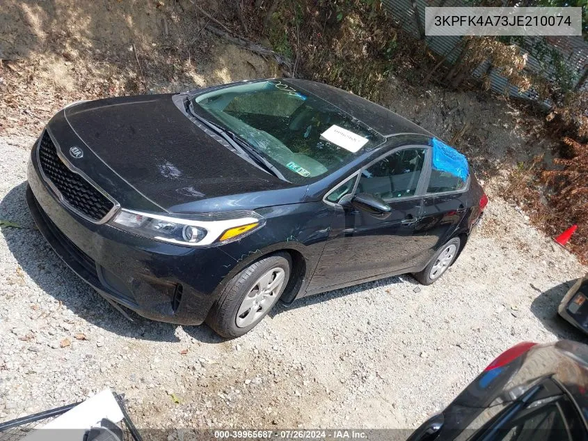 3KPFK4A73JE210074 2018 Kia Forte Lx