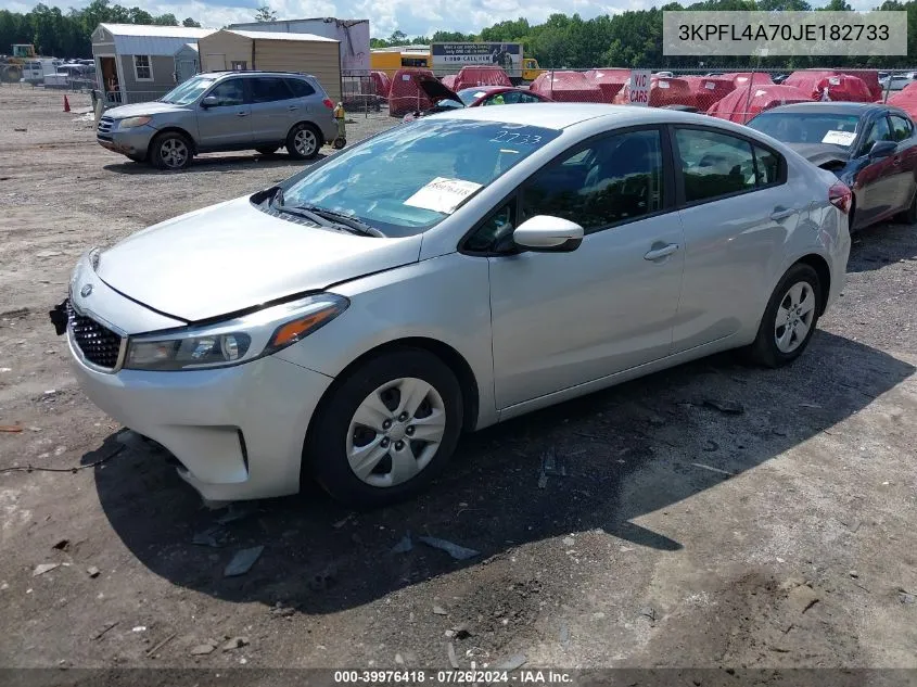 2018 Kia Forte Lx VIN: 3KPFL4A70JE182733 Lot: 39976418