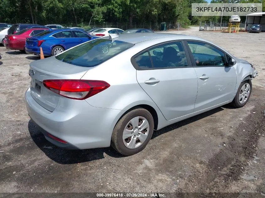 3KPFL4A70JE182733 2018 Kia Forte Lx