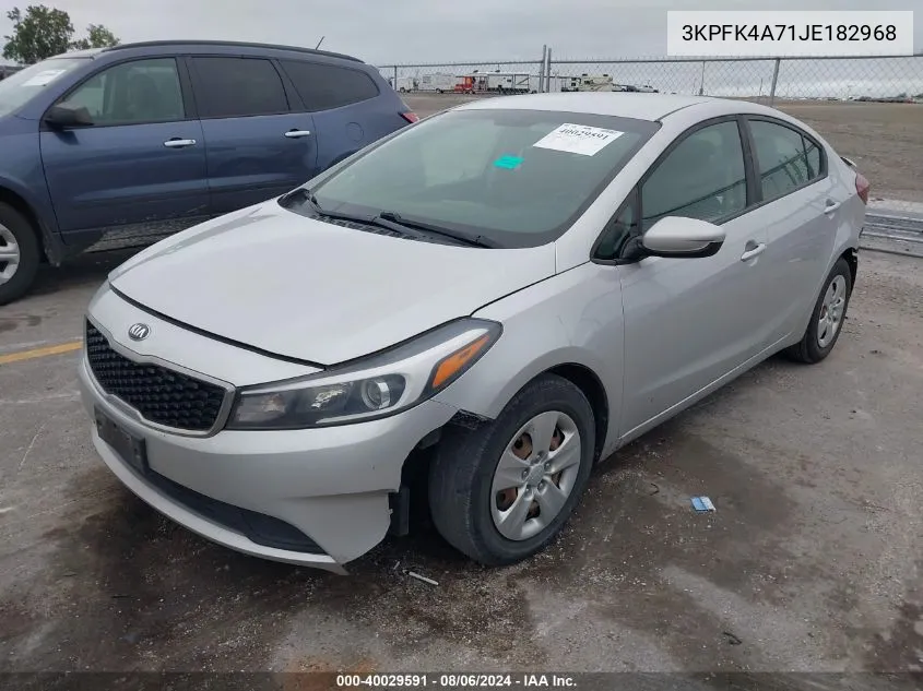 2018 Kia Forte Lx VIN: 3KPFK4A71JE182968 Lot: 40029591