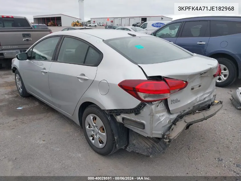 3KPFK4A71JE182968 2018 Kia Forte Lx