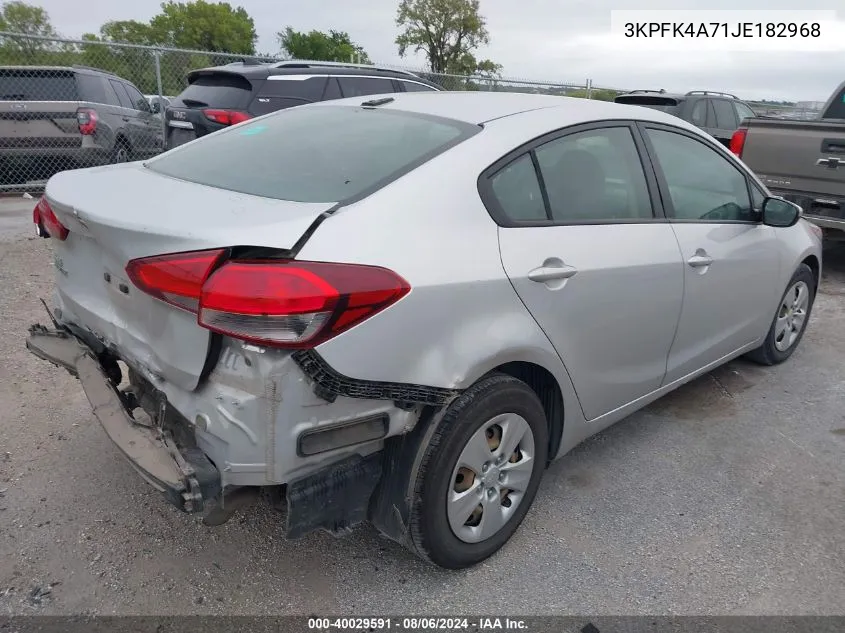 2018 Kia Forte Lx VIN: 3KPFK4A71JE182968 Lot: 40029591