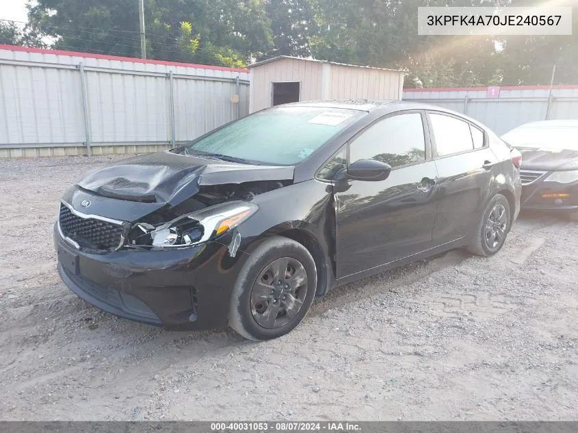 2018 Kia Forte Lx VIN: 3KPFK4A70JE240567 Lot: 40031053