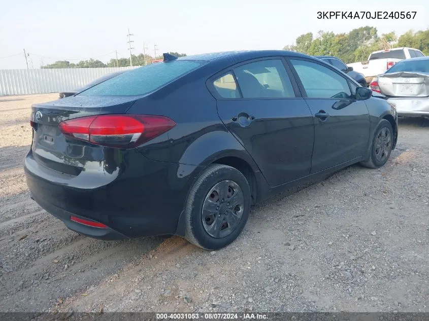 3KPFK4A70JE240567 2018 Kia Forte Lx