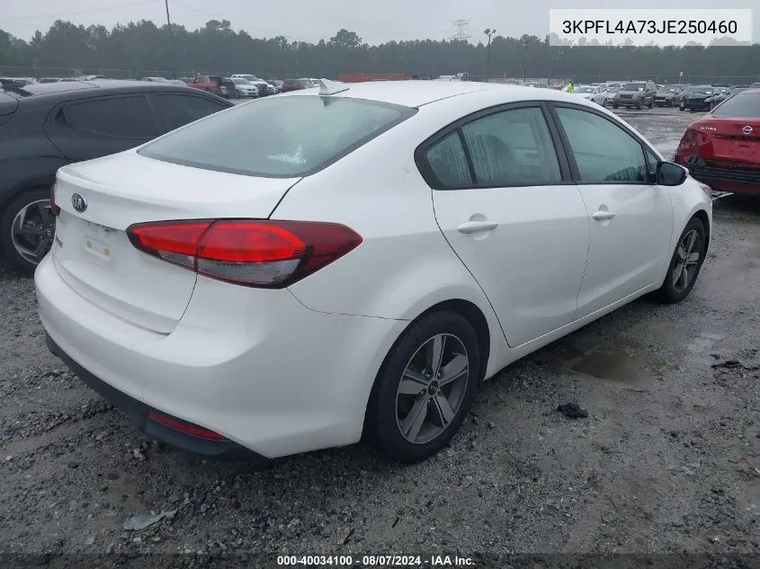 2018 Kia Forte Lx VIN: 3KPFL4A73JE250460 Lot: 40034100