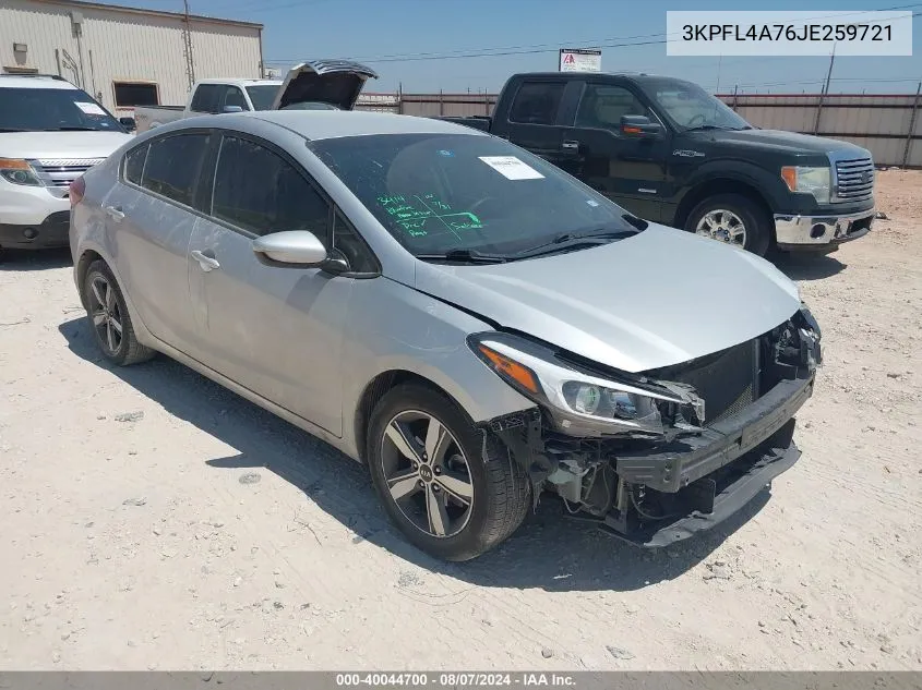 2018 Kia Forte Lx VIN: 3KPFL4A76JE259721 Lot: 40044700