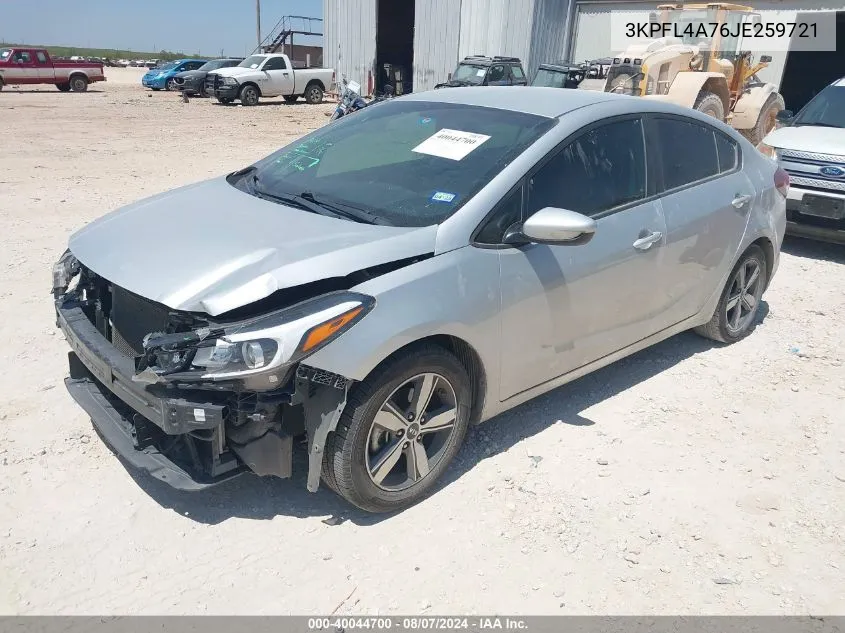 2018 Kia Forte Lx VIN: 3KPFL4A76JE259721 Lot: 40044700