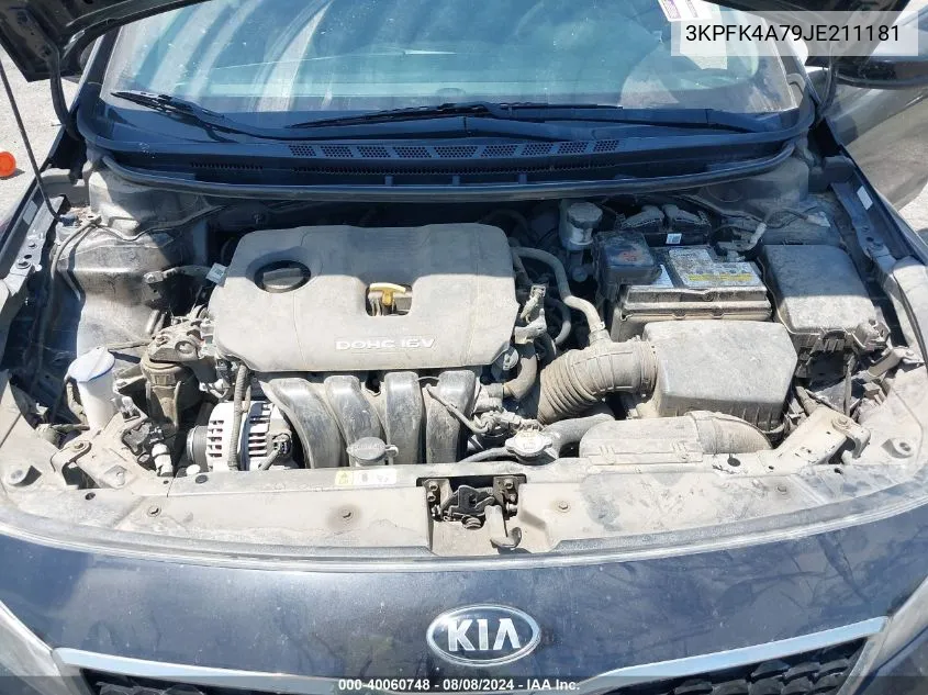 3KPFK4A79JE211181 2018 Kia Forte Lx