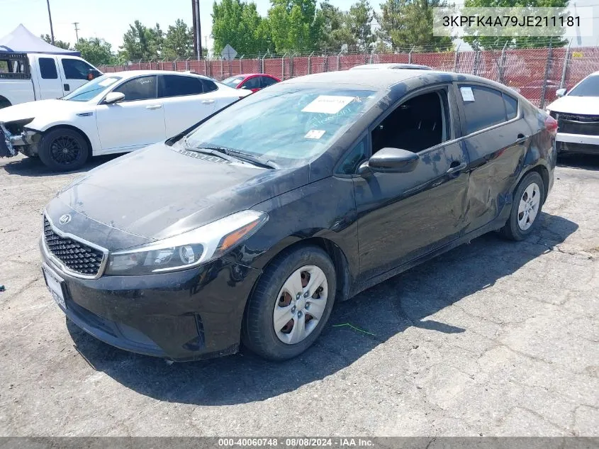 2018 Kia Forte Lx VIN: 3KPFK4A79JE211181 Lot: 40060748