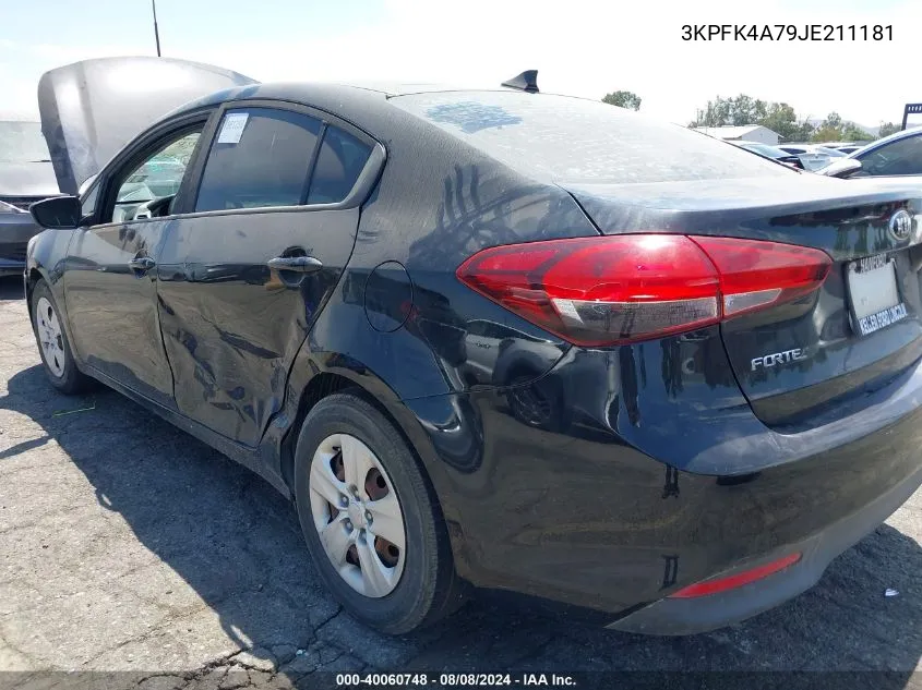 2018 Kia Forte Lx VIN: 3KPFK4A79JE211181 Lot: 40060748