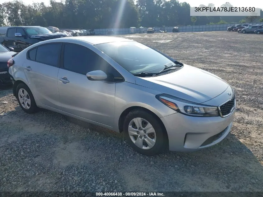 2018 Kia Forte Lx VIN: 3KPFL4A78JE213680 Lot: 40066438