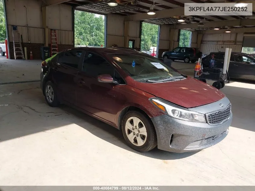 2018 Kia Forte Lx VIN: 3KPFL4A77JE250252 Lot: 40084799