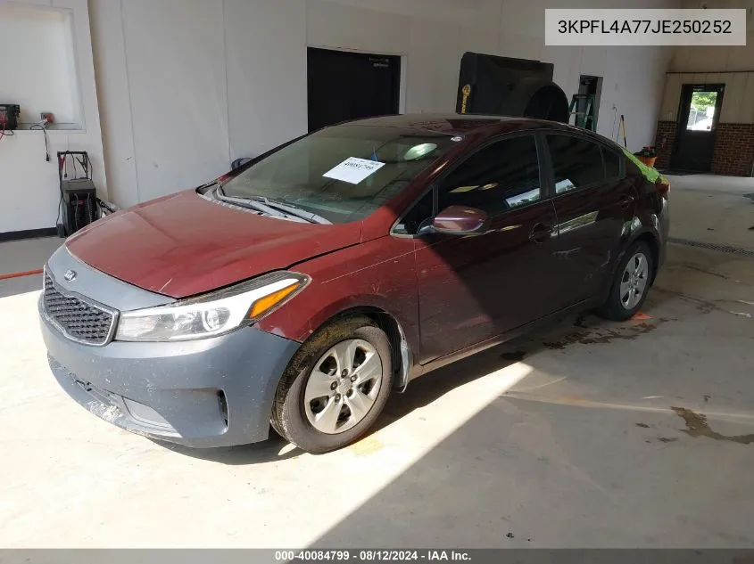 3KPFL4A77JE250252 2018 Kia Forte Lx