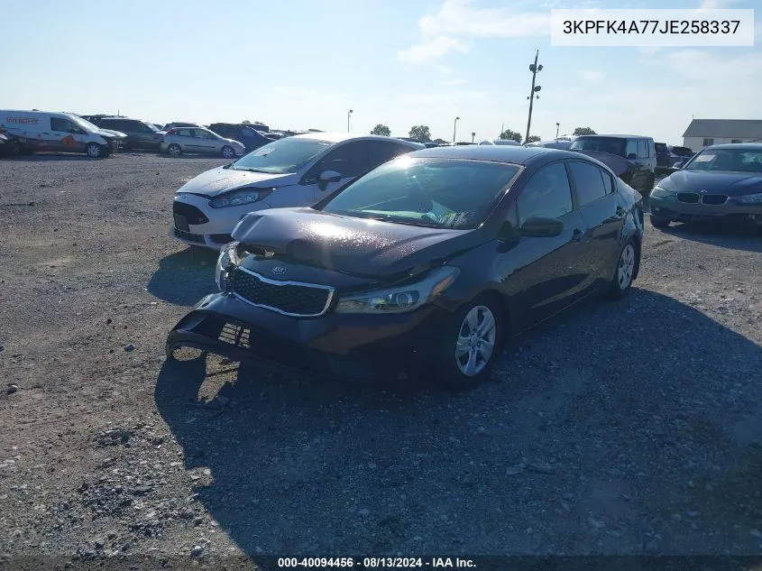 2018 Kia Forte Lx VIN: 3KPFK4A77JE258337 Lot: 40094456