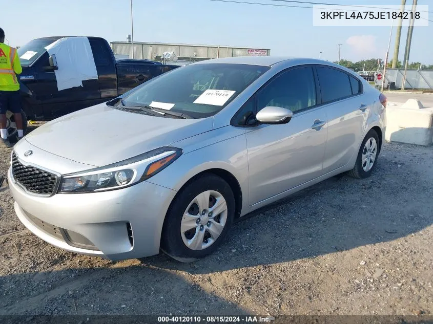 2018 Kia Forte Lx VIN: 3KPFL4A75JE184218 Lot: 40120110