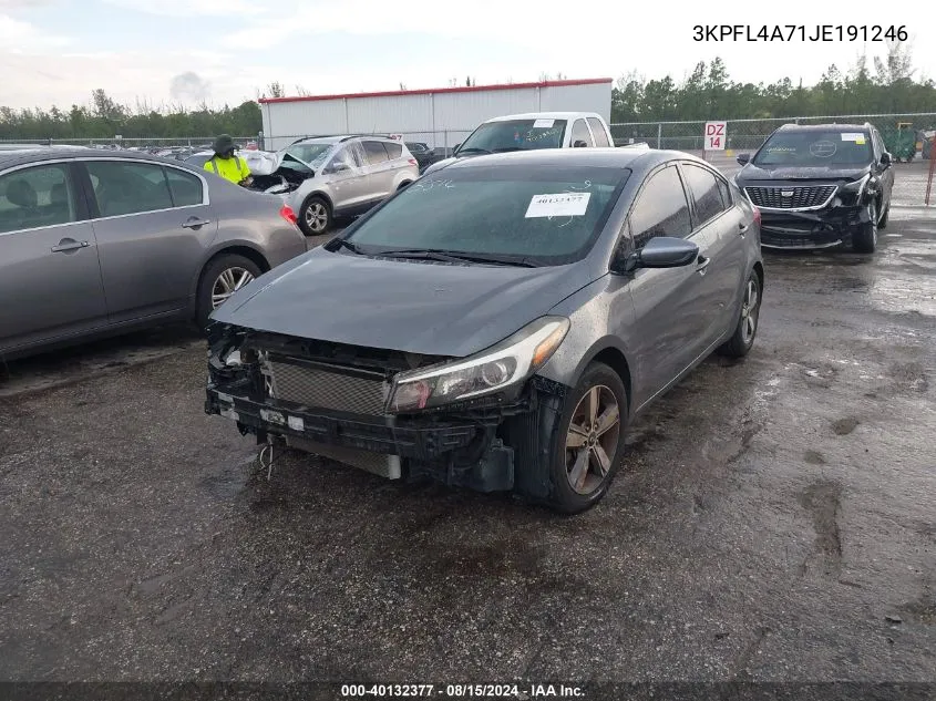 2018 Kia Forte S VIN: 3KPFL4A71JE191246 Lot: 40132377