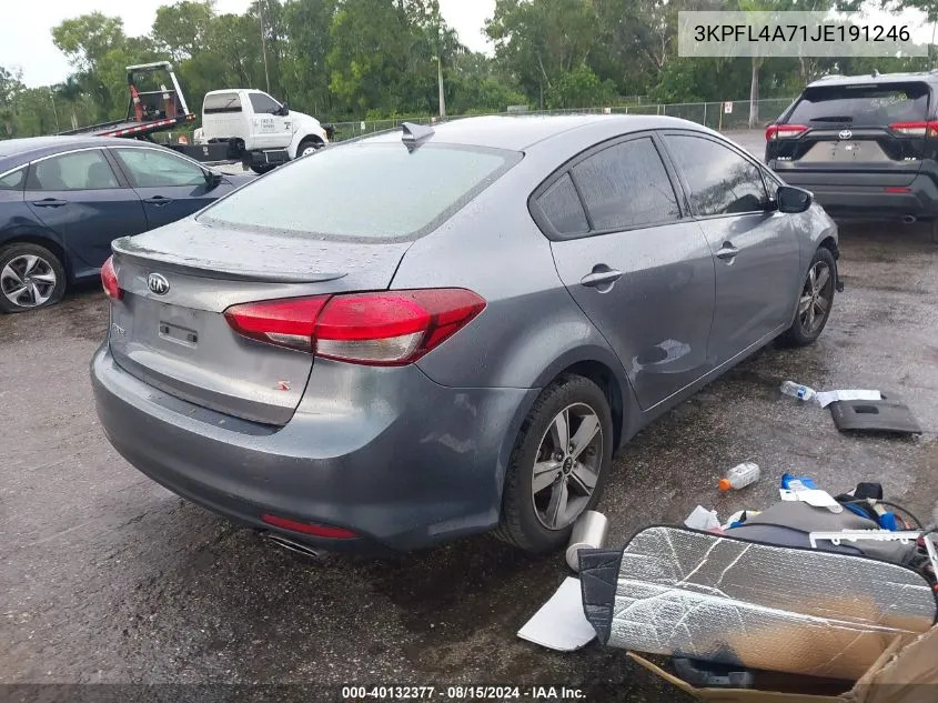 3KPFL4A71JE191246 2018 Kia Forte S