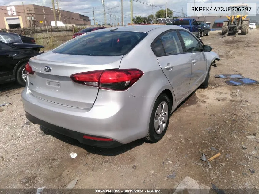 3KPFK4A73JE206297 2018 Kia Forte Lx