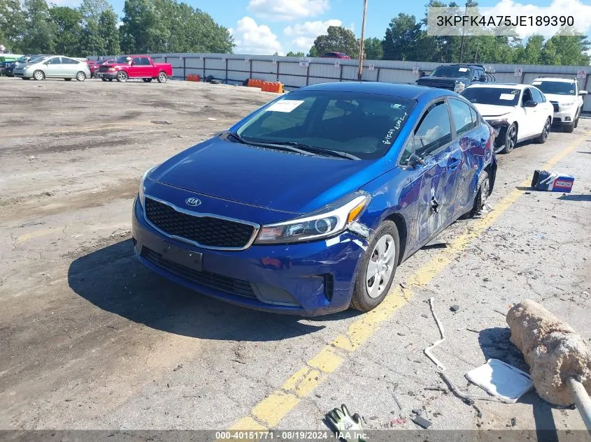 2018 Kia Forte Lx VIN: 3KPFK4A75JE189390 Lot: 40151771