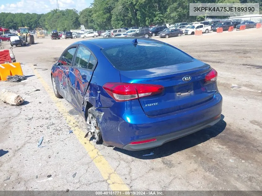 2018 Kia Forte Lx VIN: 3KPFK4A75JE189390 Lot: 40151771