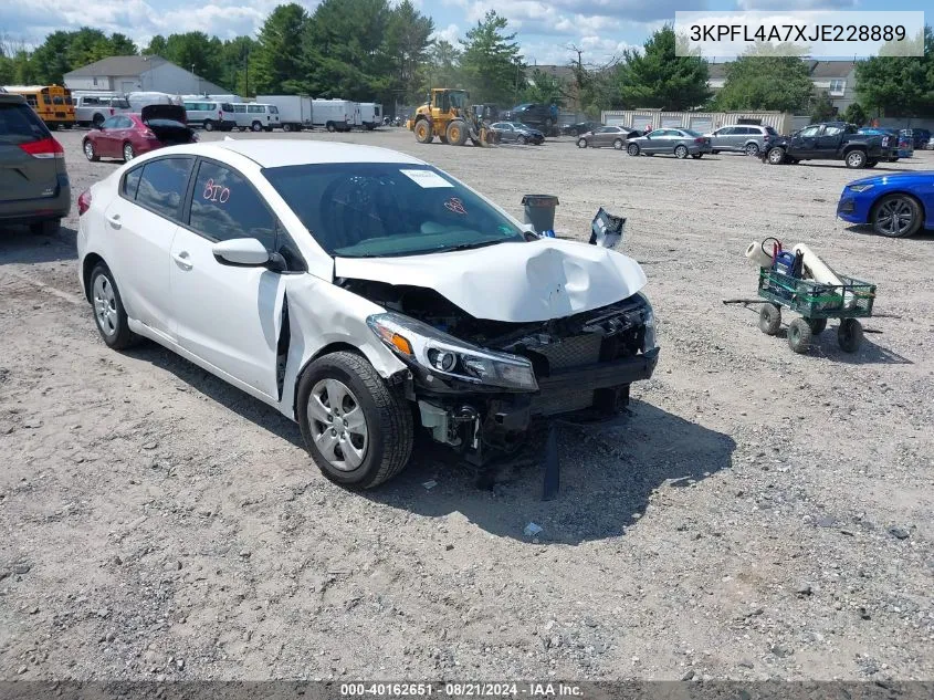 2018 Kia Forte Lx VIN: 3KPFL4A7XJE228889 Lot: 40162651