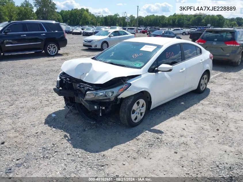 2018 Kia Forte Lx VIN: 3KPFL4A7XJE228889 Lot: 40162651