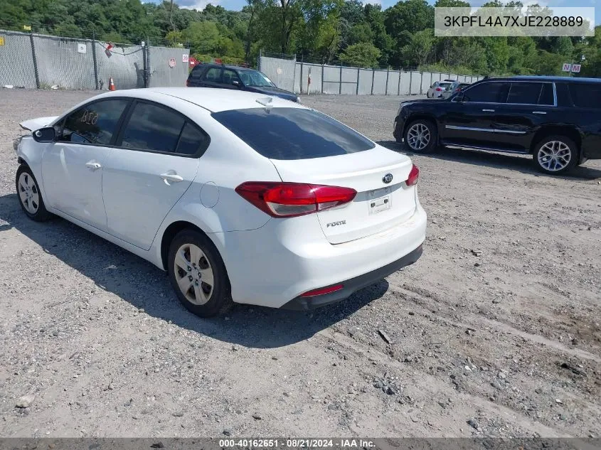 2018 Kia Forte Lx VIN: 3KPFL4A7XJE228889 Lot: 40162651