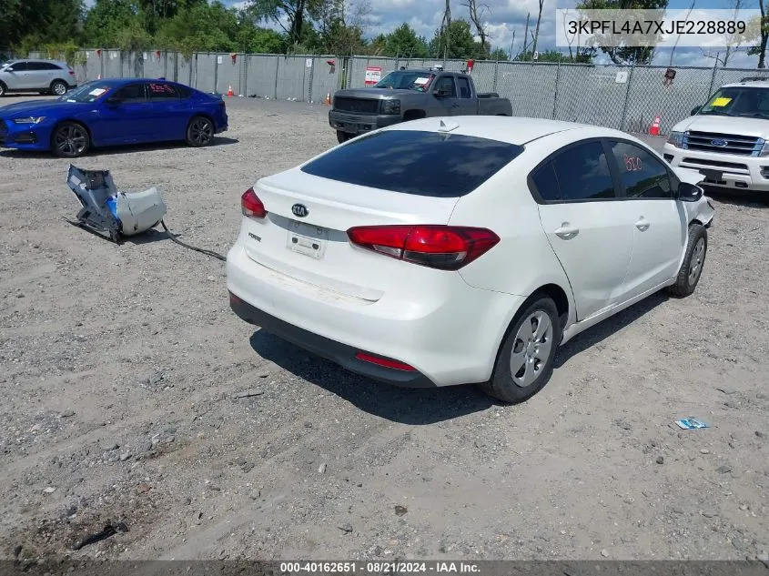 2018 Kia Forte Lx VIN: 3KPFL4A7XJE228889 Lot: 40162651