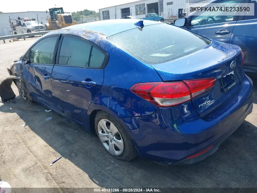 3KPFK4A74JE233590 2018 Kia Forte Lx