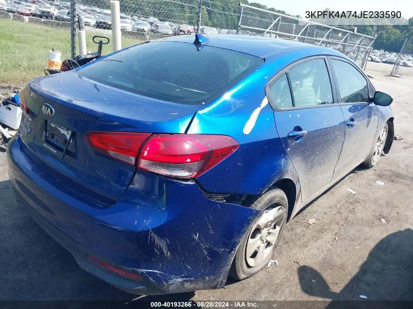 3KPFK4A74JE233590 2018 Kia Forte Lx