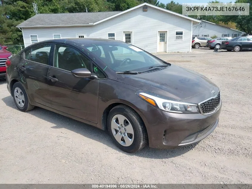 3KPFK4A73JE167646 2018 Kia Forte Lx