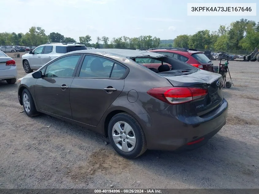 2018 Kia Forte Lx VIN: 3KPFK4A73JE167646 Lot: 40194996