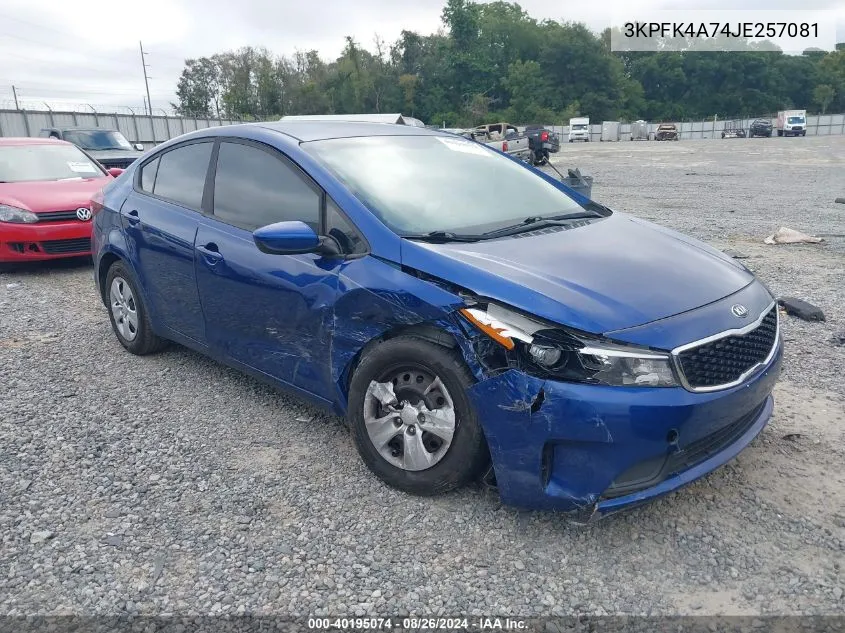 2018 Kia Forte Lx VIN: 3KPFK4A74JE257081 Lot: 40195074