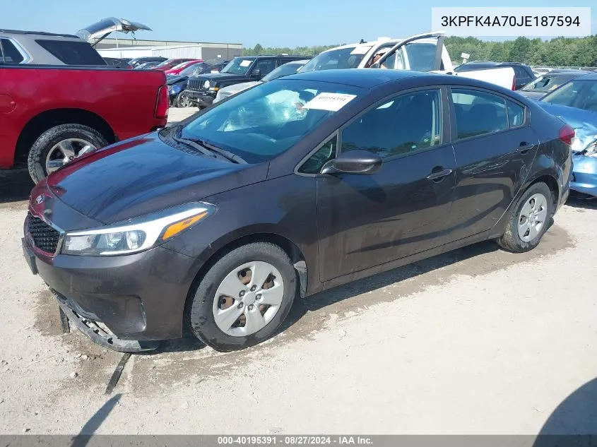 3KPFK4A70JE187594 2018 Kia Forte Lx