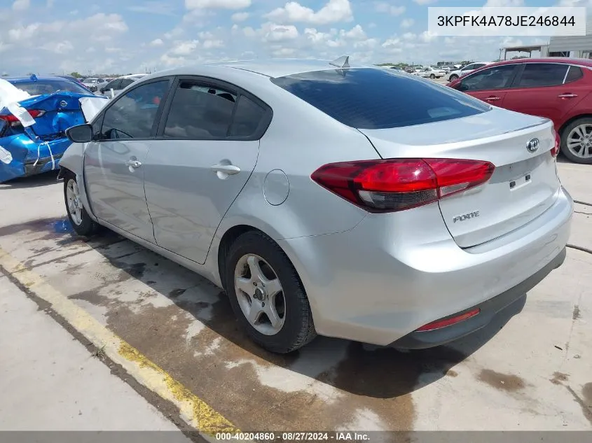 2018 Kia Forte Lx VIN: 3KPFK4A78JE246844 Lot: 40204860