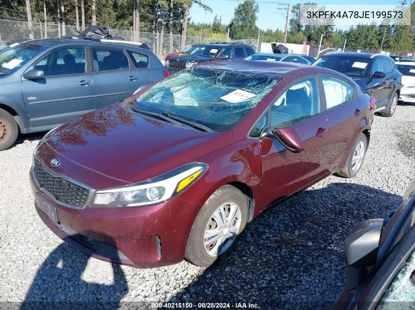 2018 Kia Forte Lx VIN: 3KPFK4A78JE199573 Lot: 40215150