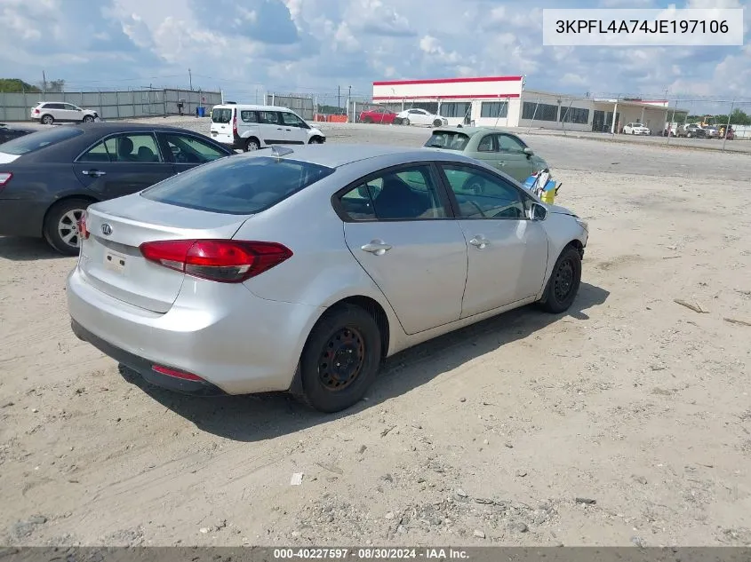 2018 Kia Forte Lx VIN: 3KPFL4A74JE197106 Lot: 40227597