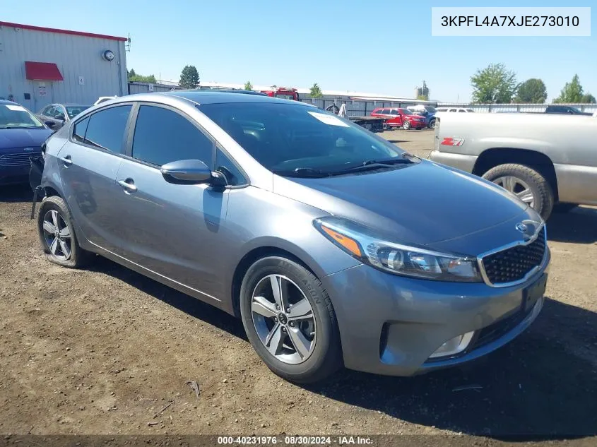 2018 Kia Forte S VIN: 3KPFL4A7XJE273010 Lot: 40231976