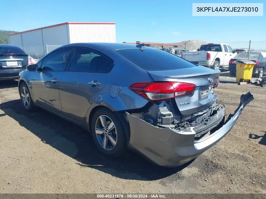 2018 Kia Forte S VIN: 3KPFL4A7XJE273010 Lot: 40231976