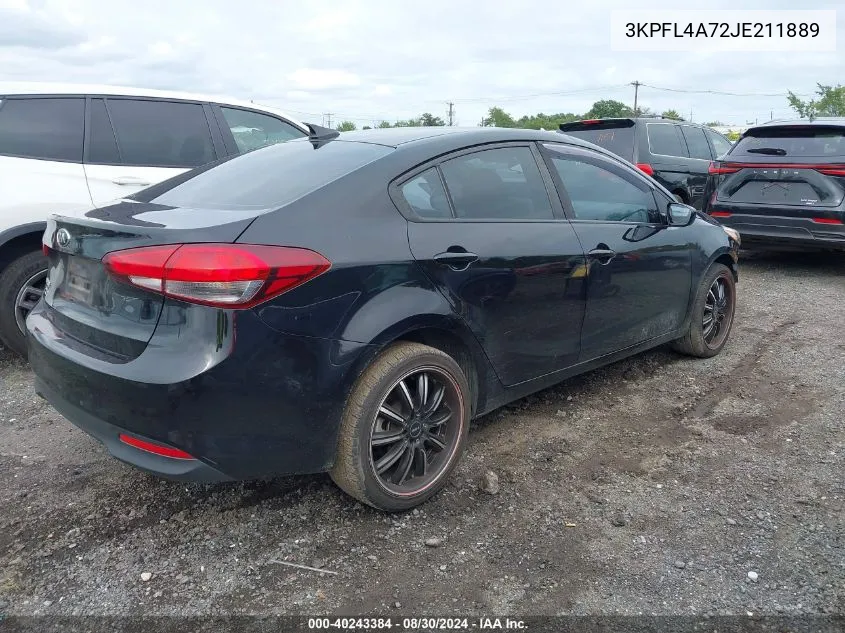 2018 Kia Forte Lx VIN: 3KPFL4A72JE211889 Lot: 40243384