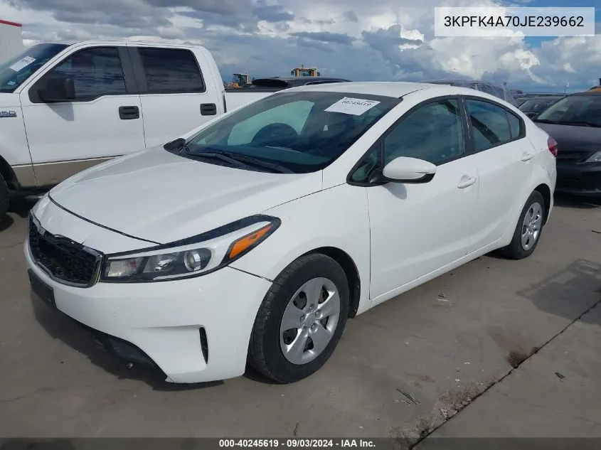 2018 Kia Forte Lx VIN: 3KPFK4A70JE239662 Lot: 40245619