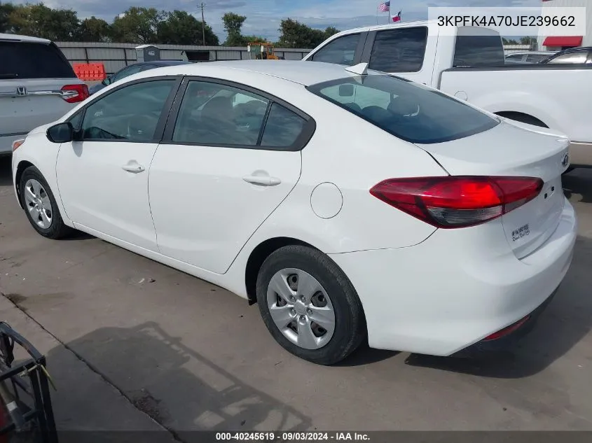 2018 Kia Forte Lx VIN: 3KPFK4A70JE239662 Lot: 40245619