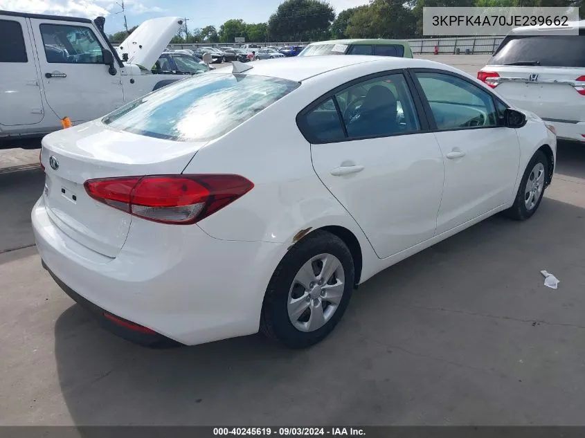 3KPFK4A70JE239662 2018 Kia Forte Lx