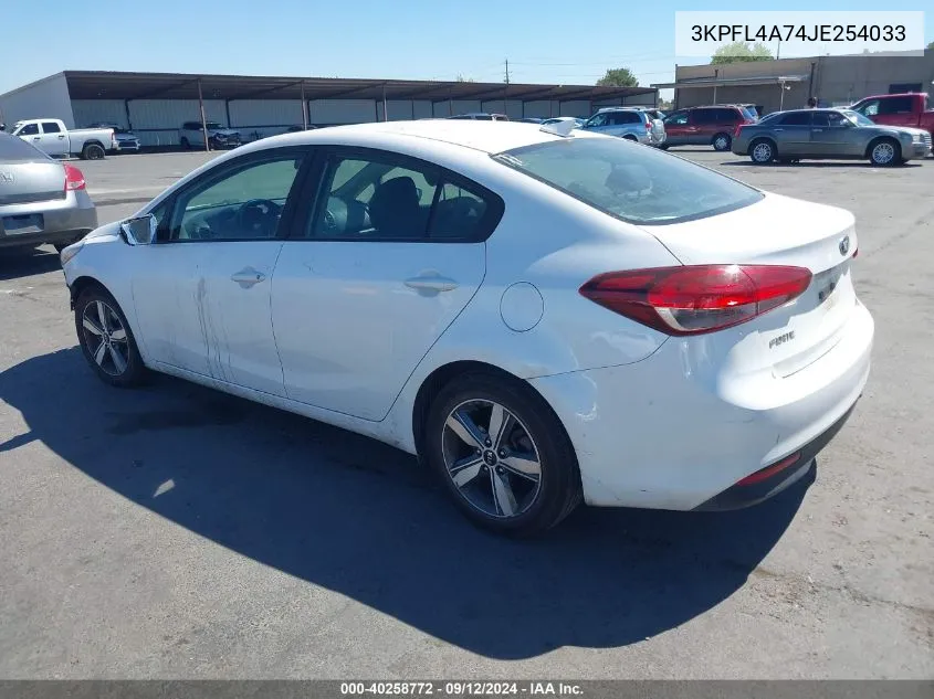 2018 Kia Forte Lx VIN: 3KPFL4A74JE254033 Lot: 40258772