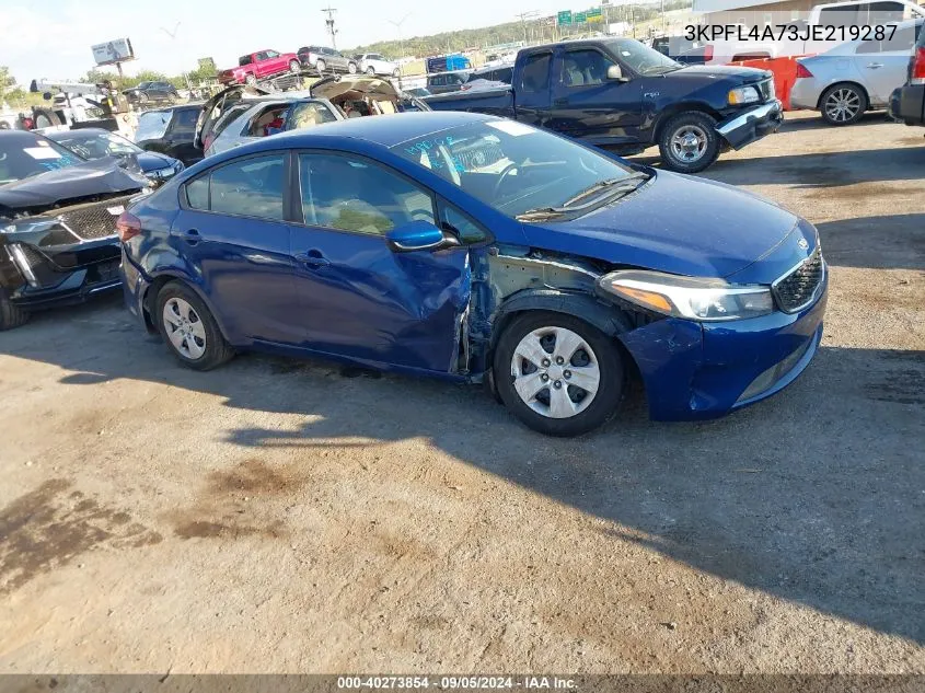 2018 Kia Forte Lx/S VIN: 3KPFL4A73JE219287 Lot: 40273854