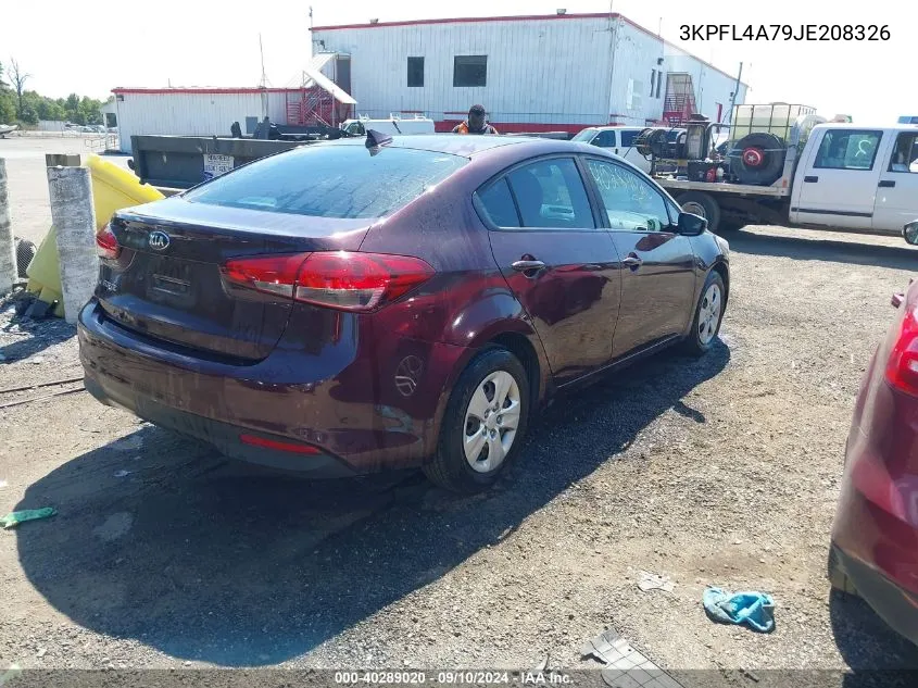 2018 Kia Forte Lx VIN: 3KPFL4A79JE208326 Lot: 40289020