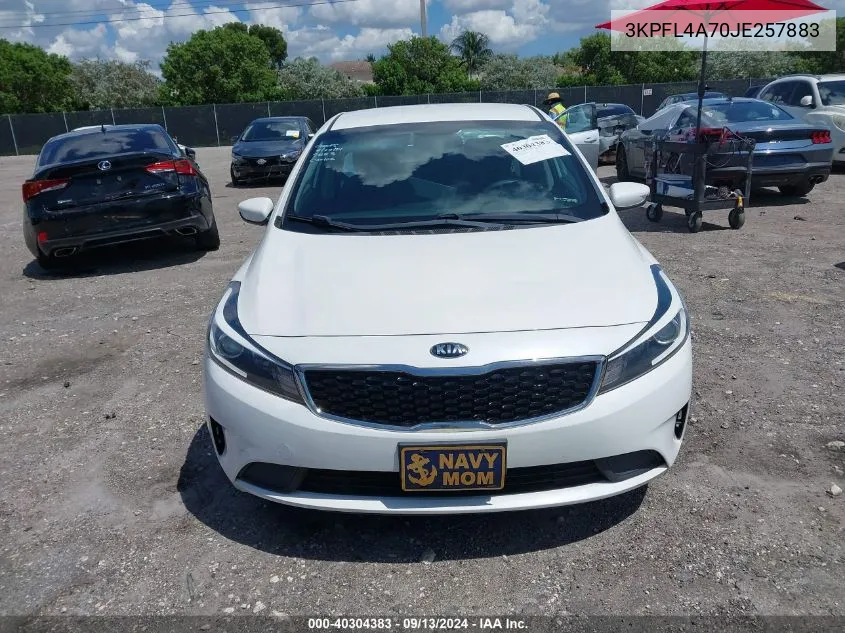 2018 Kia Forte Lx VIN: 3KPFL4A70JE257883 Lot: 40304383